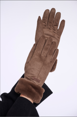 Gants suédine Chocolat Rinopelle