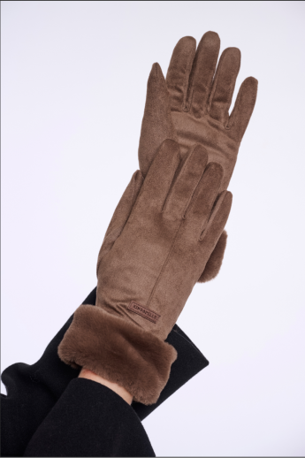 Gants suédine Chocolat Rinopelle